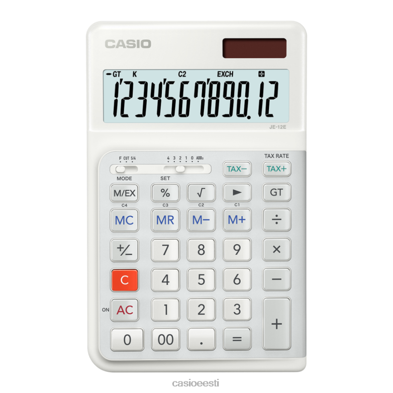 Casio je-12e-we kompaktne ergonoomiline kalkulaator F64B1022 tarvik